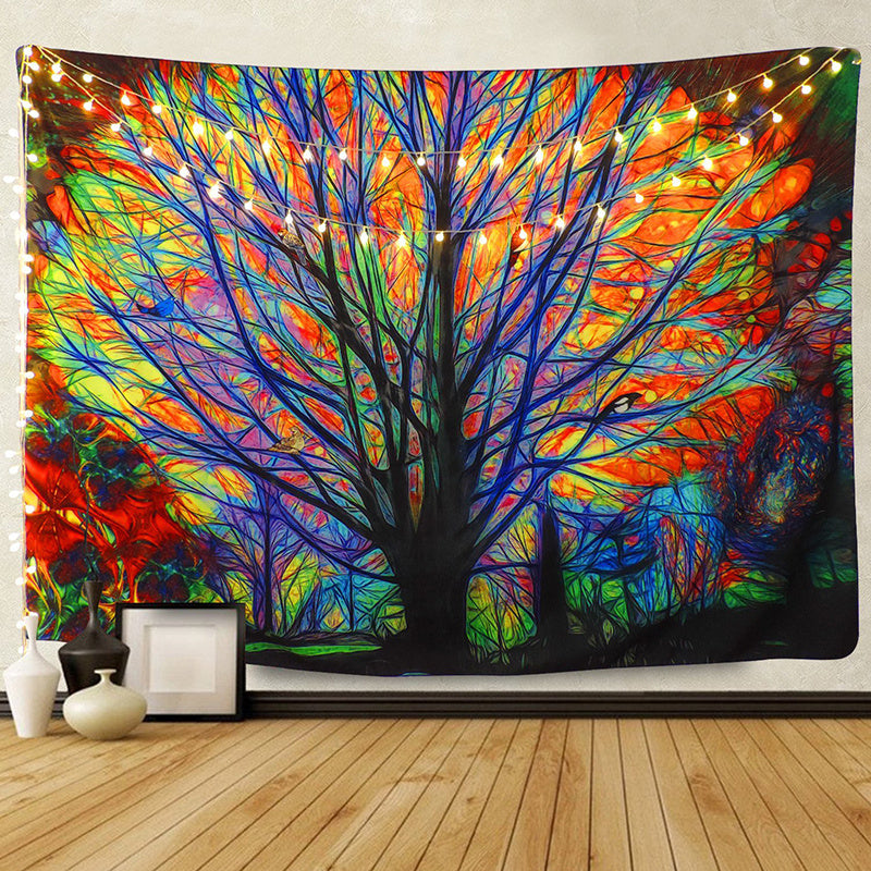 European Style Plant Flower Tapestry – Flannel Rectangular Wall Hanging