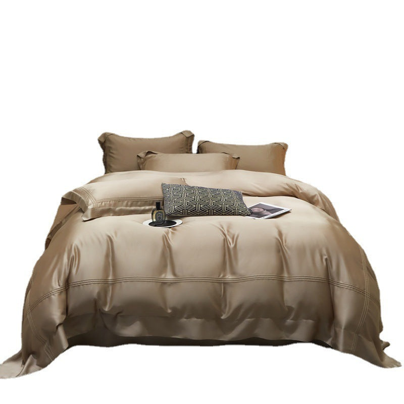 Solid Color 100% Lyocell Tencel Four-Piece Bedding Set – Modern Simplicity