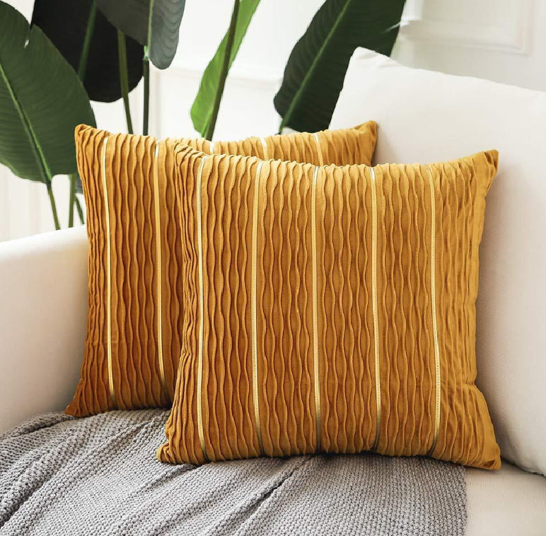 Luxury Striped Velvet Pillow Cover – 45x45cm