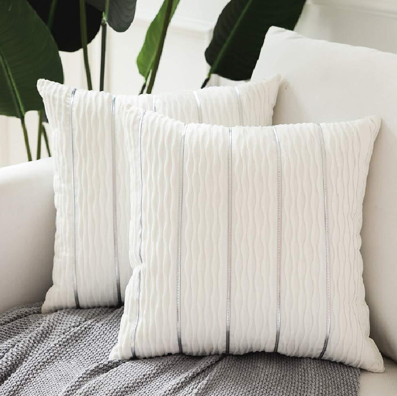 Luxury Striped Velvet Pillow Cover – 45x45cm