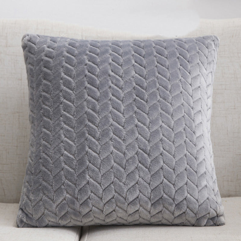 Flannel Solid Color Throw Pillow Cover – Nordic Simple Style