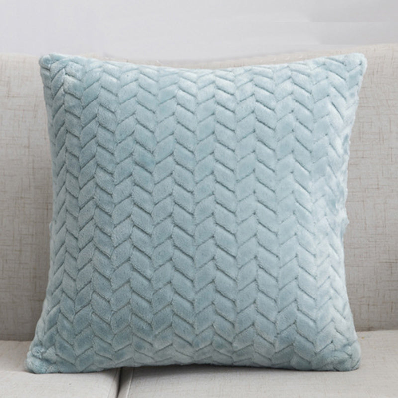 Flannel Solid Color Throw Pillow Cover – Nordic Simple Style
