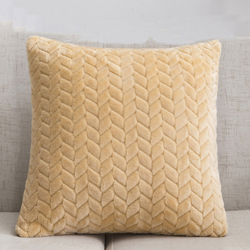 Flannel Solid Color Throw Pillow Cover – Nordic Simple Style