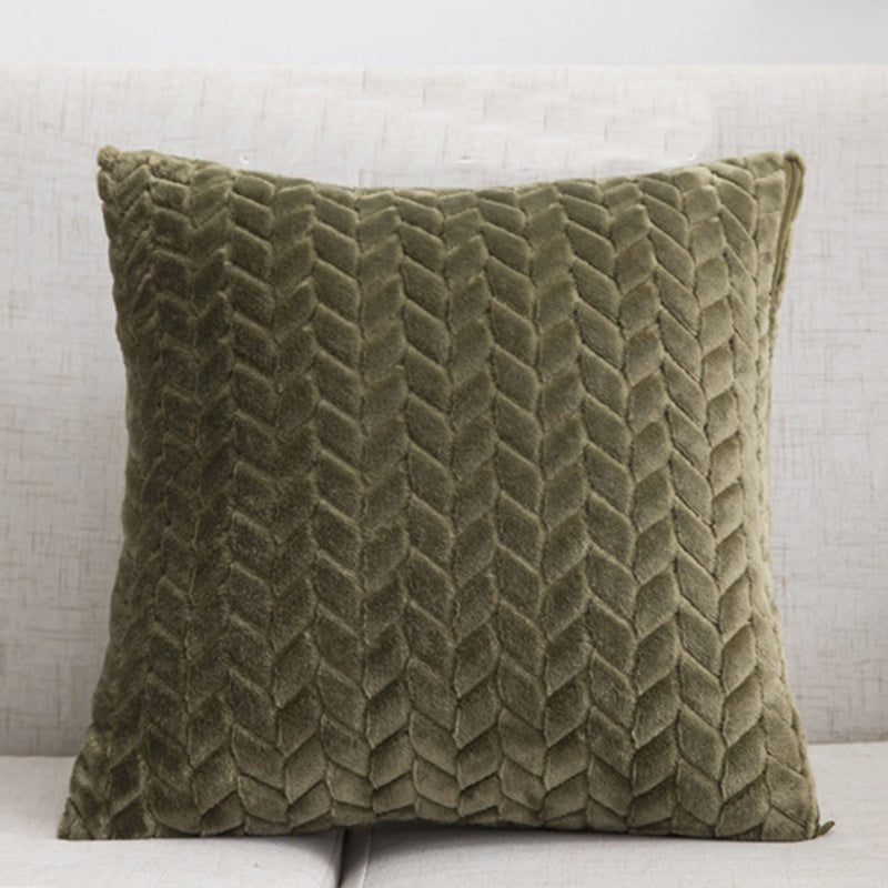 Flannel Solid Color Throw Pillow Cover – Nordic Simple Style