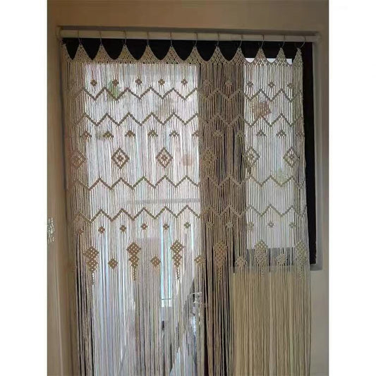 Bohemian Handwoven Hoop Door Curtain – Nordic European Style Tapestry
