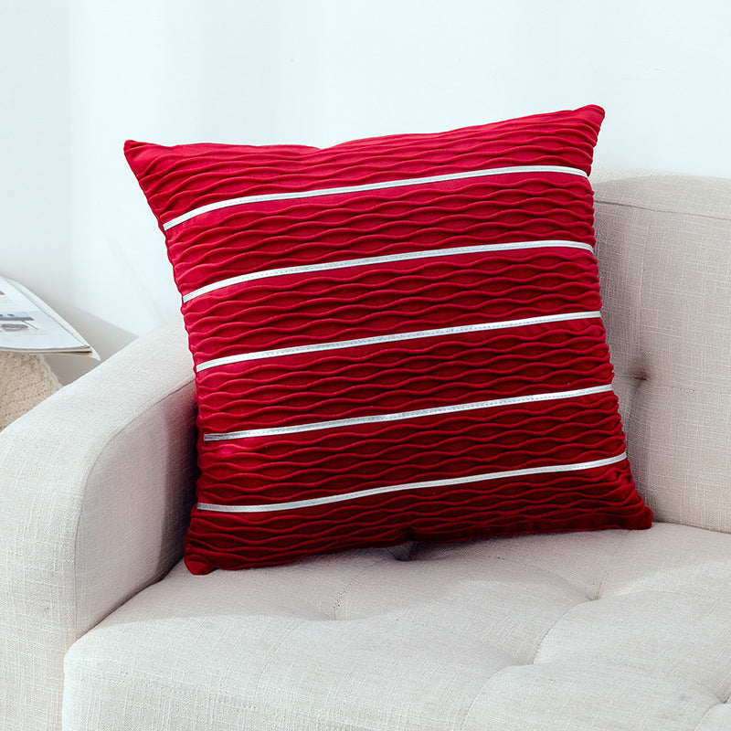Luxury Striped Velvet Pillow Cover – 45x45cm