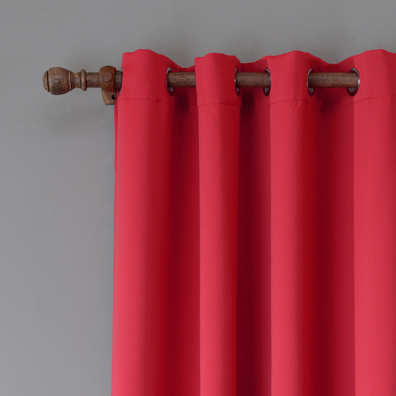 Oxford Cloth Red Curtain β Cozy Bedroom & Living Room Shade