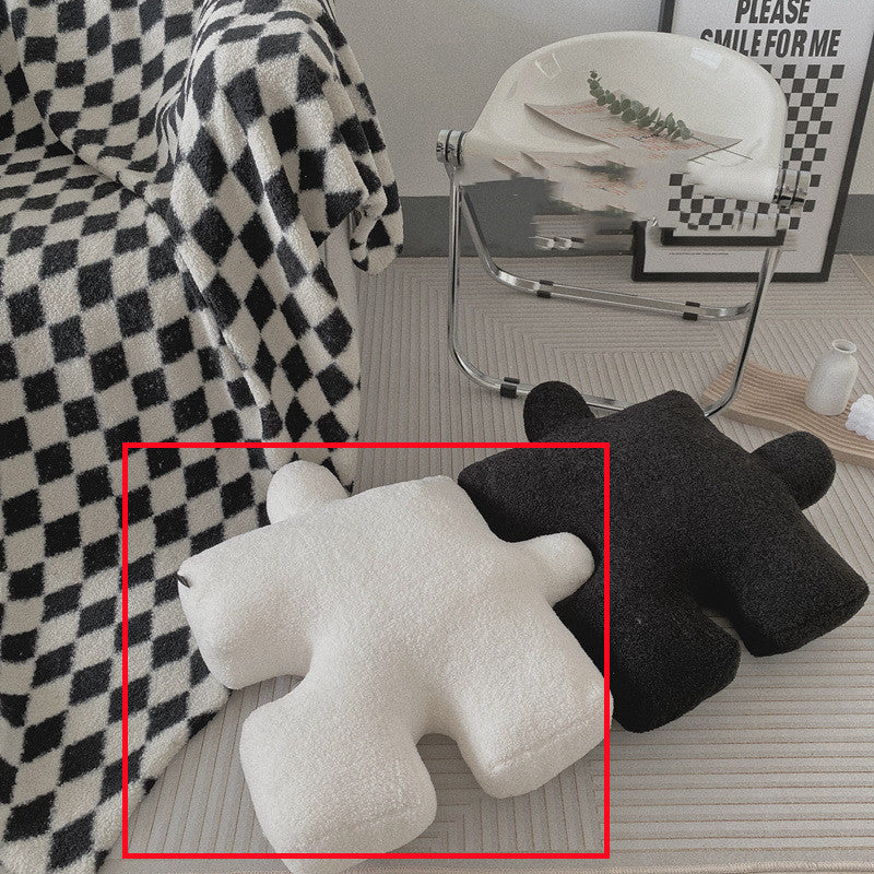 Creative Puzzle-Shaped Throw Pillow β Modern Spliceable Seat Cushion for Home Decor
