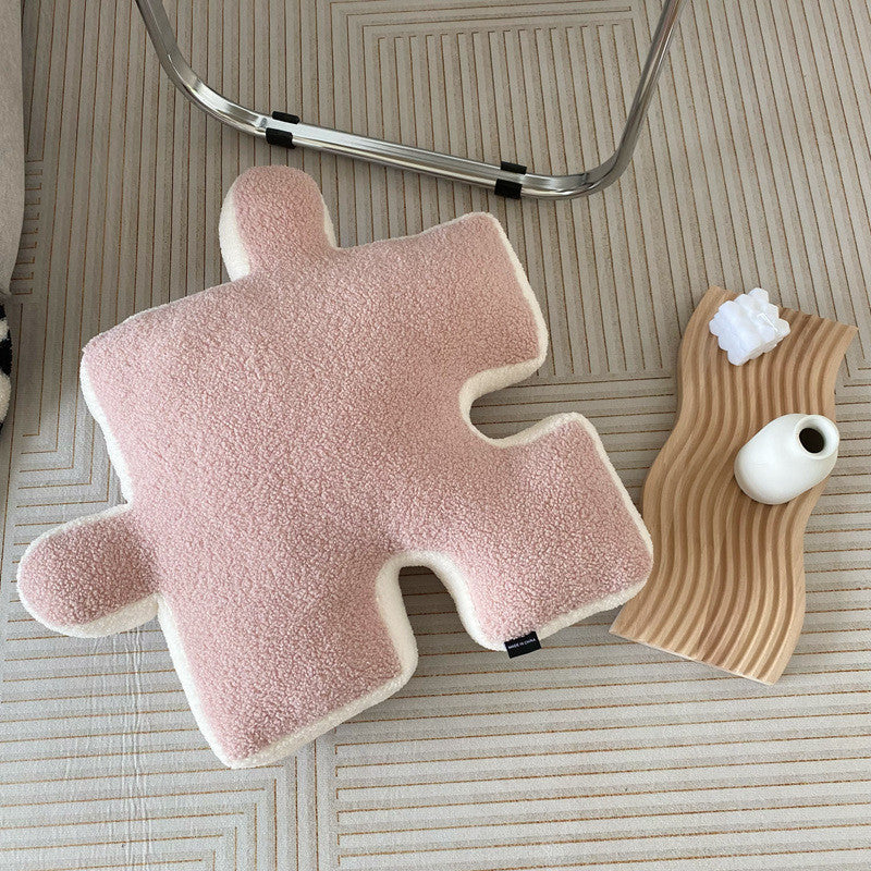 Creative Puzzle-Shaped Throw Pillow β Modern Spliceable Seat Cushion for Home Decor