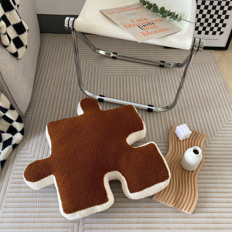 Creative Puzzle-Shaped Throw Pillow β Modern Spliceable Seat Cushion for Home Decor
