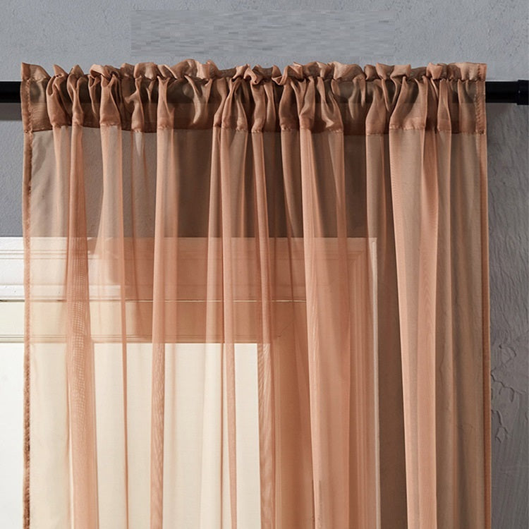 Modern Simple Cotton & Linen Black Window Screen Curtain β Light Transmission
