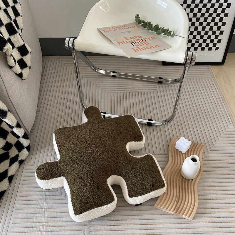 Creative Puzzle-Shaped Throw Pillow β Modern Spliceable Seat Cushion for Home Decor