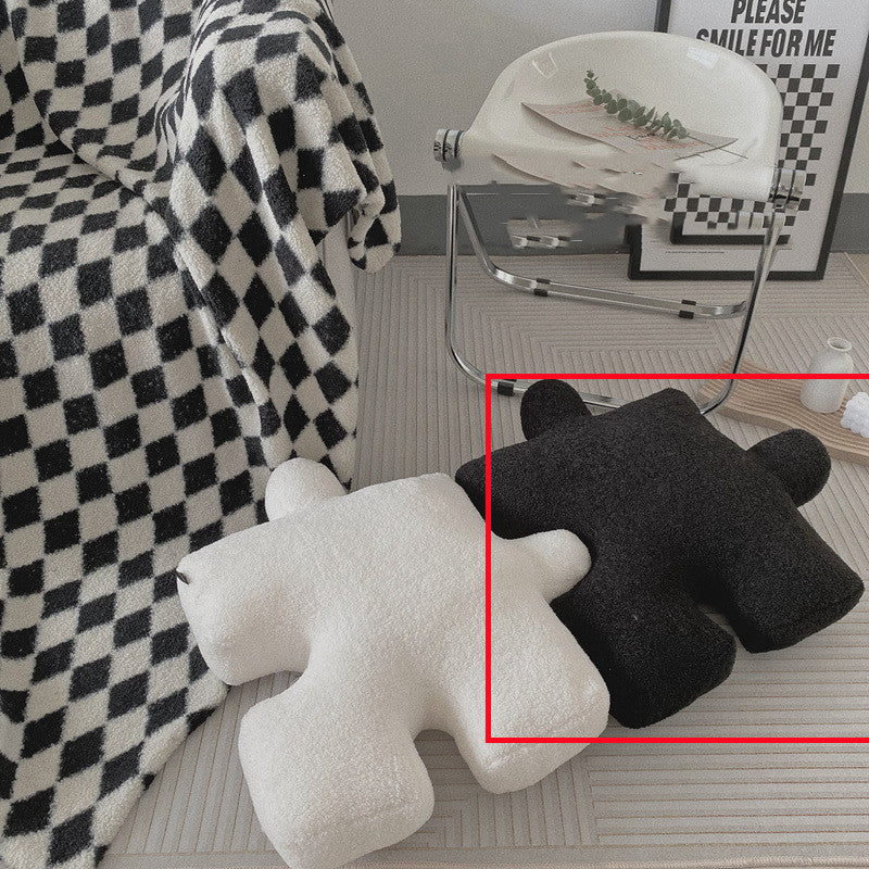 Creative Puzzle-Shaped Throw Pillow β Modern Spliceable Seat Cushion for Home Decor