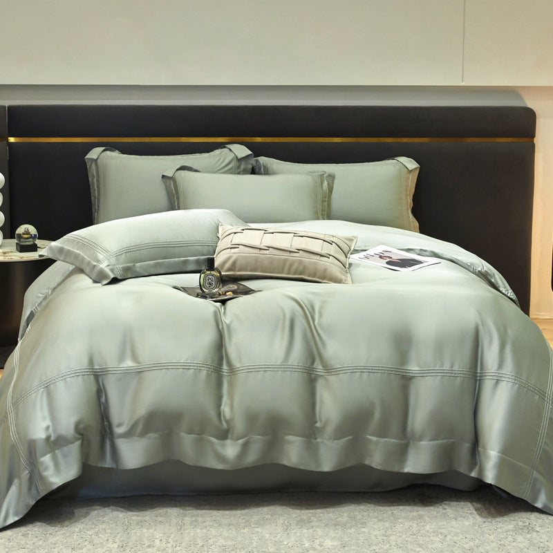Solid Color 100% Lyocell Tencel Four-Piece Bedding Set – Modern Simplicity