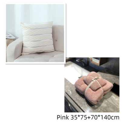 Luxury Striped Velvet Pillow Cover – 45x45cm