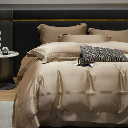 Solid Color 100% Lyocell Tencel Four-Piece Bedding Set – Modern Simplicity