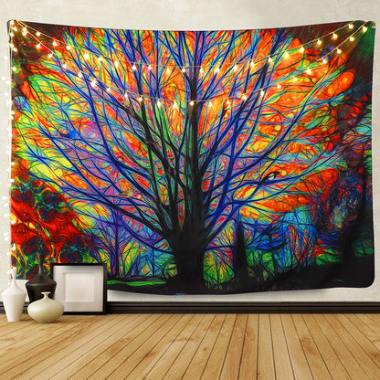 European Style Plant Flower Tapestry – Flannel Rectangular Wall Hanging