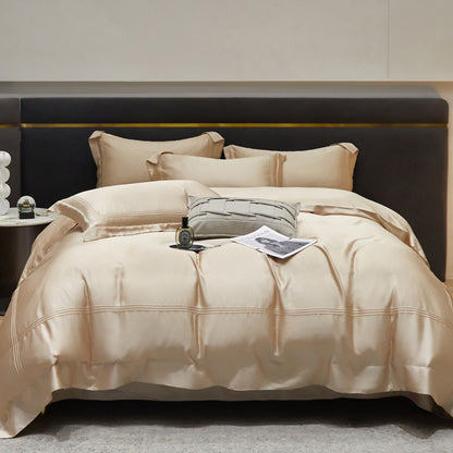 Solid Color 100% Lyocell Tencel Four-Piece Bedding Set – Modern Simplicity