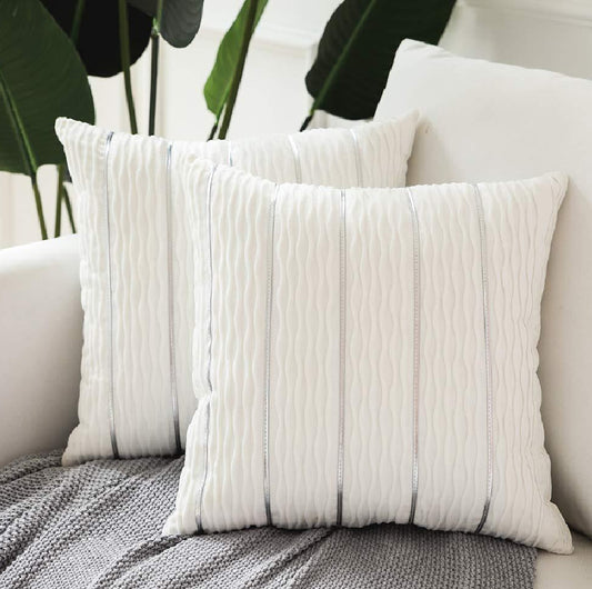 Luxury Striped Velvet Pillow Cover – 45x45cm