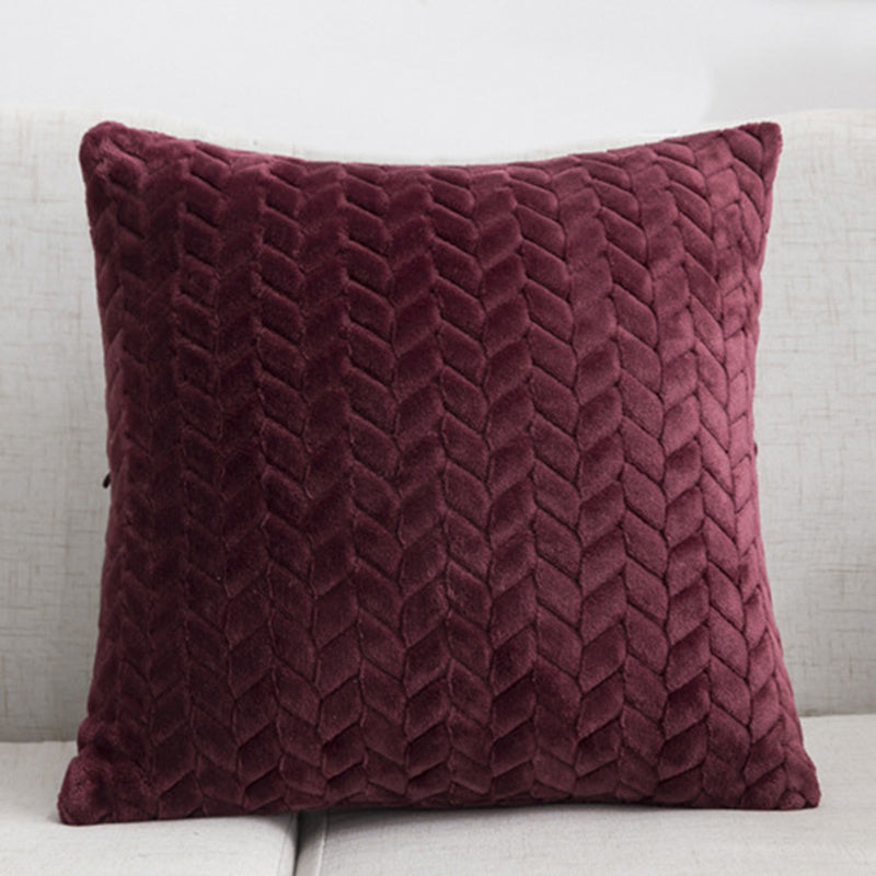 Flannel Solid Color Throw Pillow Cover – Nordic Simple Style