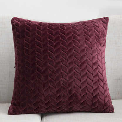 Flannel Solid Color Throw Pillow Cover – Nordic Simple Style