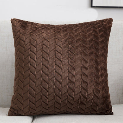Flannel Solid Color Throw Pillow Cover – Nordic Simple Style