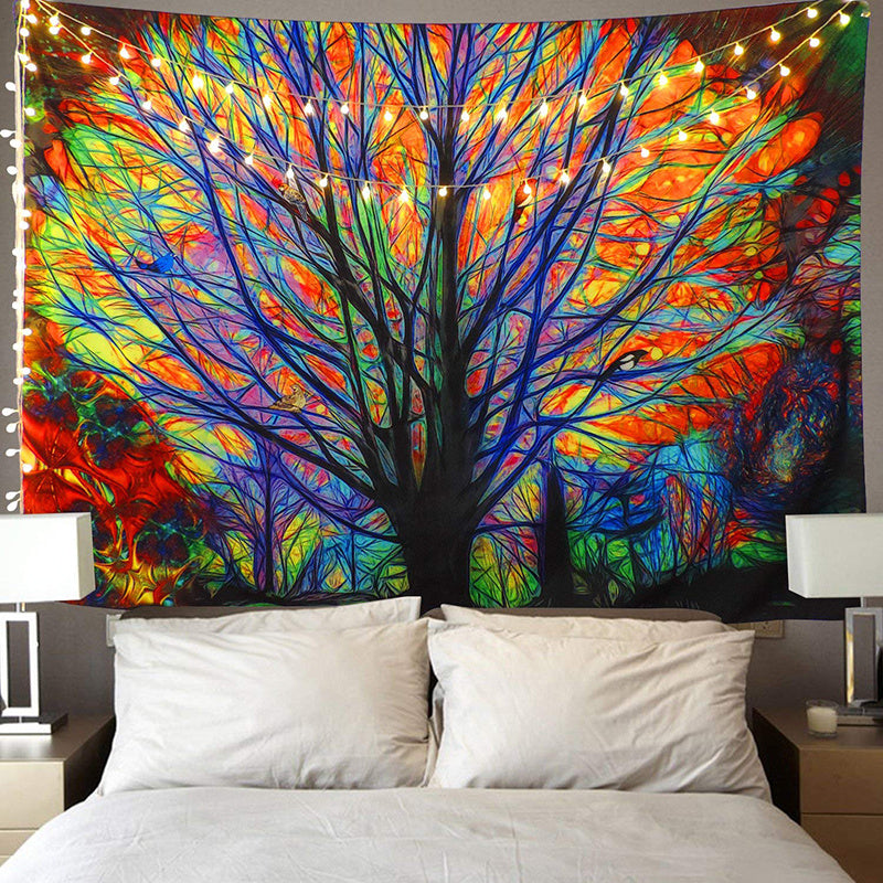 European Style Plant Flower Tapestry – Flannel Rectangular Wall Hanging