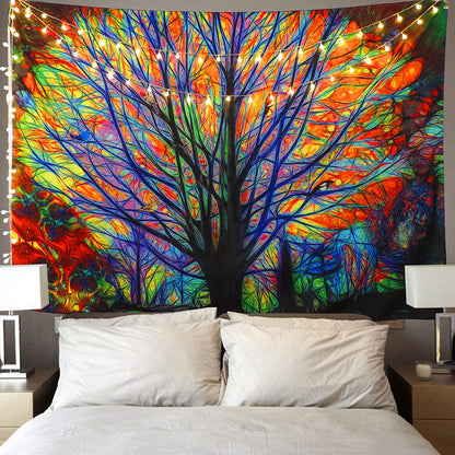 European Style Plant Flower Tapestry – Flannel Rectangular Wall Hanging