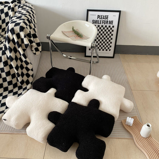 Creative Puzzle-Shaped Throw Pillow – Modern Spliceable Seat Cushion for Home Decor