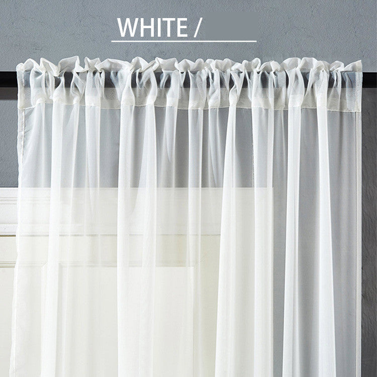 Modern Simple Cotton & Linen Black Window Screen Curtain – Light Transmission
