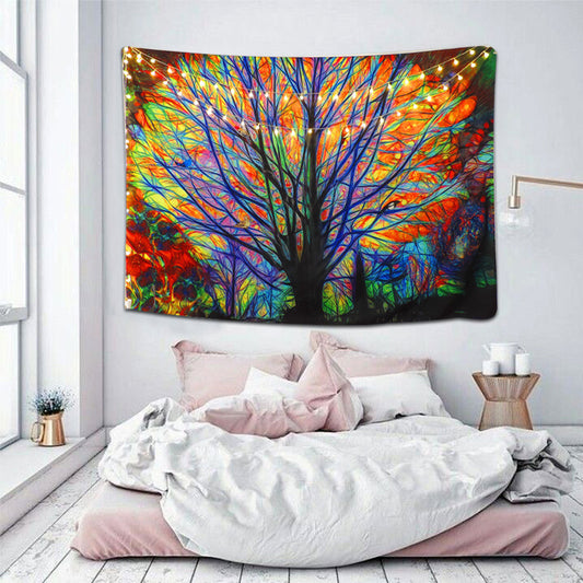 European Style Plant Flower Tapestry – Flannel Rectangular Wall Hanging