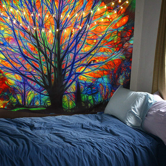 European Style Plant Flower Tapestry – Flannel Rectangular Wall Hanging