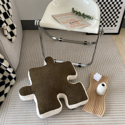Creative Puzzle-Shaped Throw Pillow – Modern Spliceable Seat Cushion for Home Decor