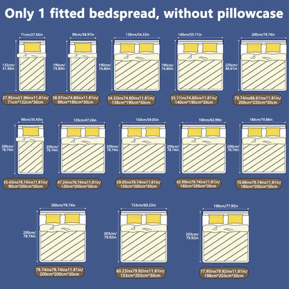 Simple Modern Geometric Printed Matte Fitted Sheet – Bedroom Bed Cover (Excluding Pillowcases)