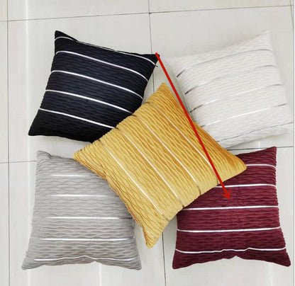 Luxury Striped Velvet Pillow Cover – 45x45cm
