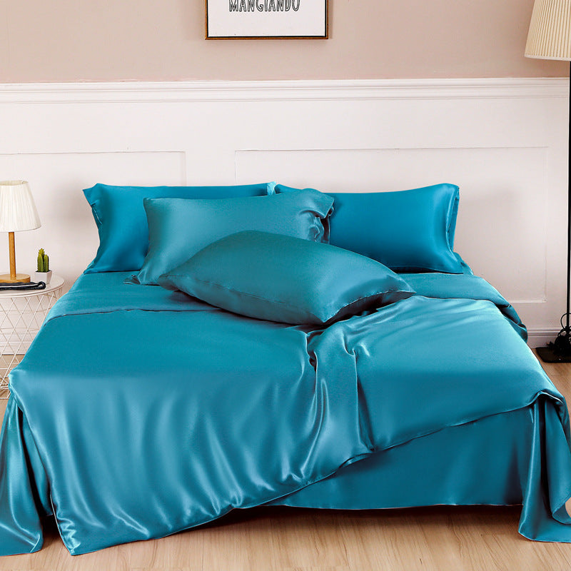Silk Four-Piece Set, Solid Color – Simple Nordic Style